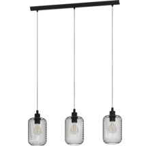 Lumină suspendată cu trei becuri și împletitură de sârmă