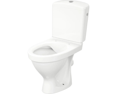 Toaletă ceramică pe podea cu rezervor de spălare