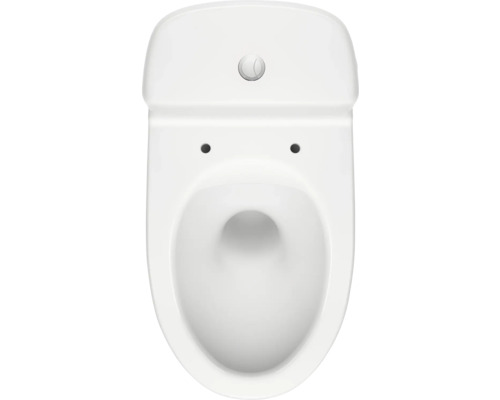 Vedere de sus a unei toalete cu rezervor