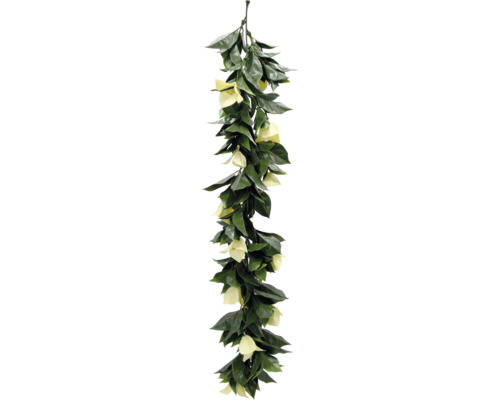 Ghirlandă artificială cu frunze și flori pentru decor