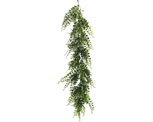 Plantă artificială suspendată cu frunze diferite