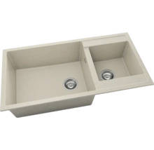 Chiuvetă cu două cuve și set de scurgere