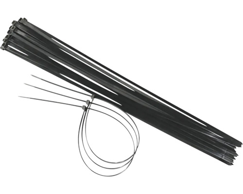 Colier plastic/șoricei prindere Verpackungsdesign 7,6x550 mm, pachet 25 bucăți, negru Legături de cabluri negre într-un pachet