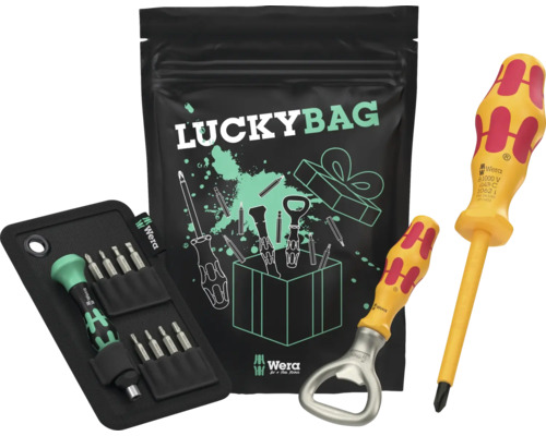 Wera Lucky Bag cu șurubelnițe și deschizător de sticle