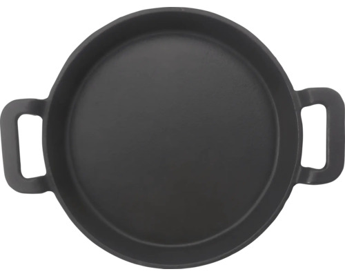 Tigaie rotundă din fontă cu mânere