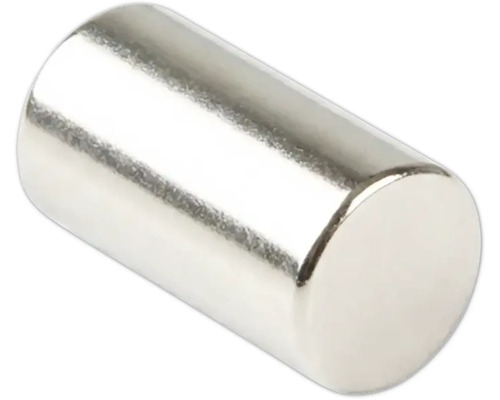 Magnet cilindric Industrial Ø8x15mm argintiu 6 bucăți Magnet cilindric