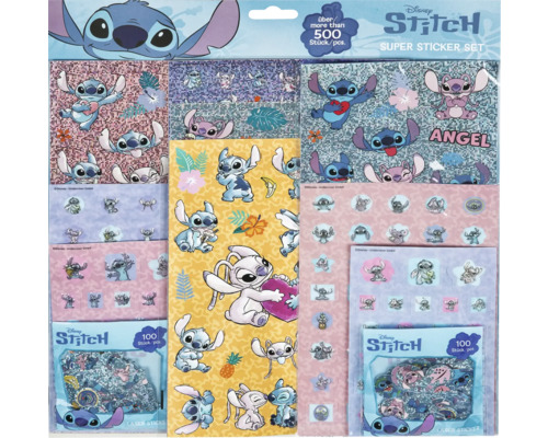Set autocolante Disney Stitch Super cu peste 500 de bucăți