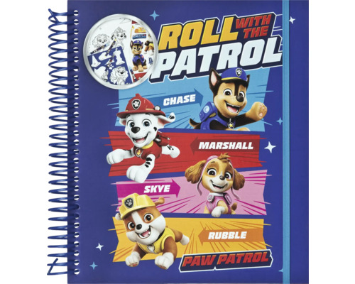 Blocnotes cu spiră cu motive Paw Patrol