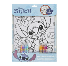 Set de pictură după numere cu motiv Disney Stitch și două postere