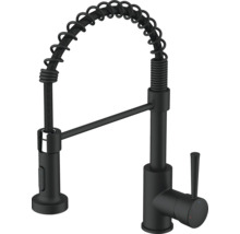 Baterie de bucătărie neagră cu arc spiralat