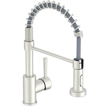 Baterie de bucătărie cu gât flexibil și mixer monocomandă