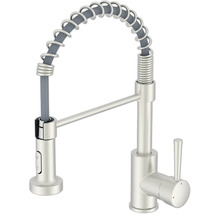 Baterie de bucătărie cu arc spiralat și duș extractibil