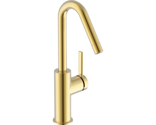 Baterie lavoar monocomandă AVITAL BONNY SWAN auriu mat Baterie de bucătărie aurie cu gât înalt și mixer monocomandă