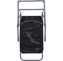 Scaun de plajă negru cu cadru gri