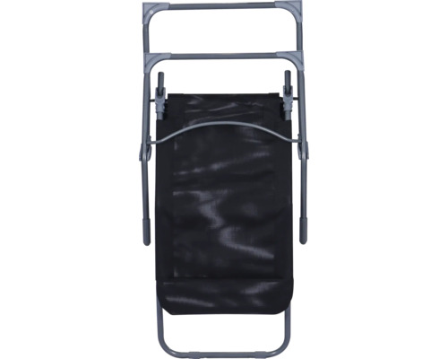 Scaun de plajă negru cu cadru gri