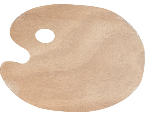 Paletă culori din lemn The Wall 30x40 cm Paletă din lemn cu orificiu pentru degetul mare, pentru articole de artă