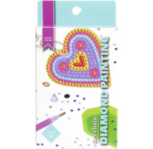 Breloc pictură cu diamante, inimă pentru bricolaj