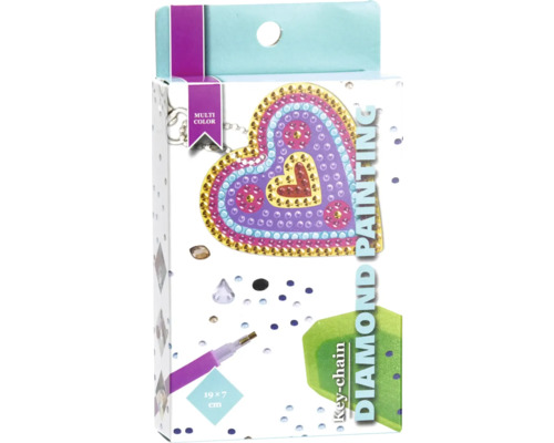 Pictură cu diamante breloc în formă de inimă set de artizanat