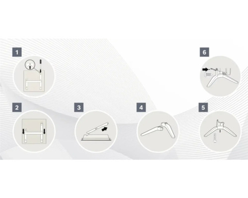 Instrucțiuni de montaj pentru un picior de aparat în șase pași