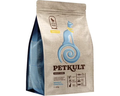Hrană pentru pisici Petkult Adult Care pentru controlul greutății, 400 g