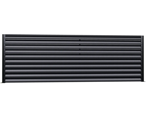 Element de gard metalic cu lamele orizontale pentru grădină