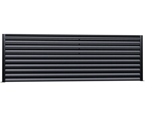 Element de gard metalic cu lamele orizontale pentru grădină