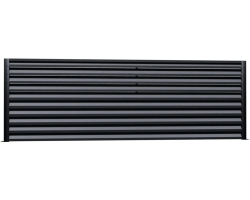 Gard metalic cu lamele orizontale pentru grădină