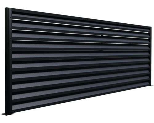 Gard opac cu lamele orizontale pentru exterior