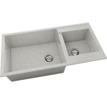 Chiuvetă din granit cu două cuve și scurgere