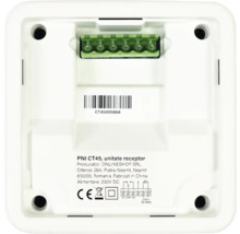 Imagine din spate cu o unitate receptor PNI CT45 care prezintă borne de conectare și informații despre dispozitiv