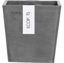 Ghiveci pătrat din plastic reciclat cu Ecopots Logo.
