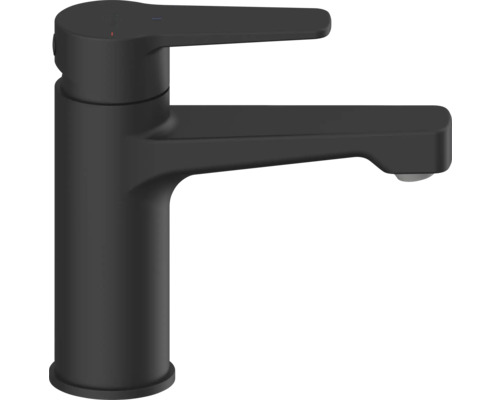 Baterie monocomandă neagră pentru lavoar