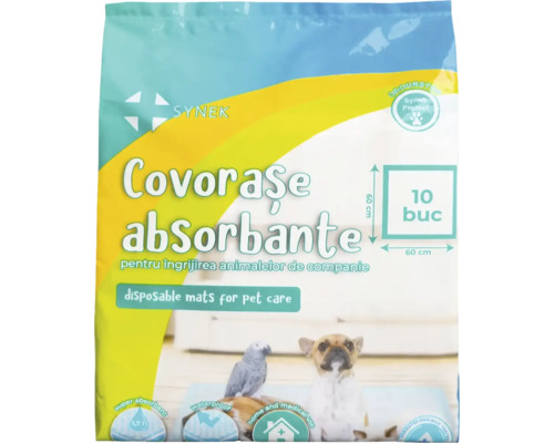 Synek Covorașe absorbante pentru animale de companie, 10 bucăți, 60x60cm