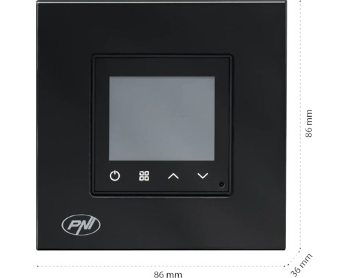 Termostat de cameră PNI cu ecran LCD și taste tactile