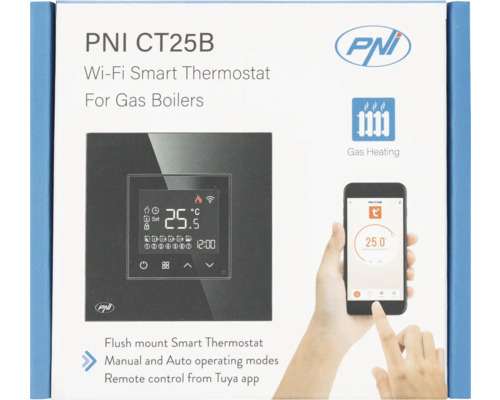Termostat inteligent PNI CT25B WiFi pentru centrale termice pe gaz în ambalaj