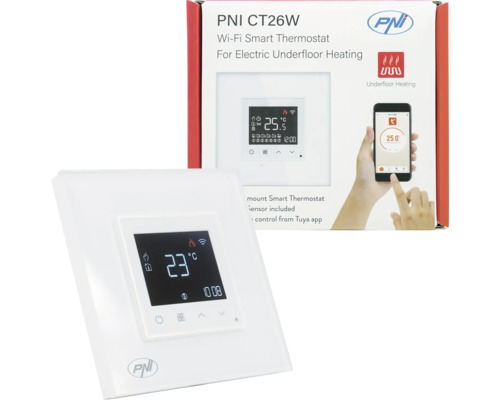Termostat inteligent PNI CT26W WiFi pentru încălzire electrică prin pardoseală