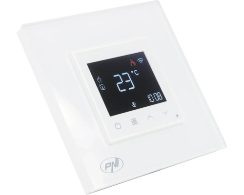 Termostat de cameră alb cu afișaj digital