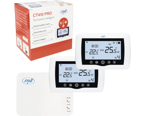 Termostat inteligent PNI CT410 PRO cu comandă și accesorii