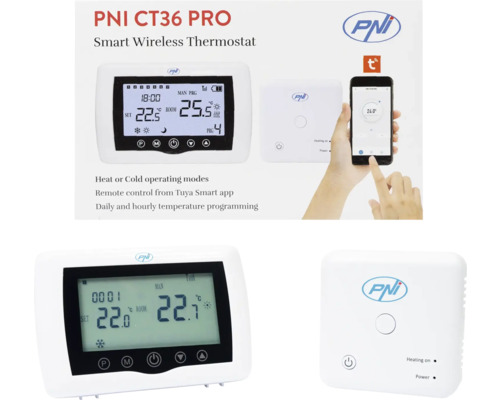 Termostat inteligent fără fir PNI CT36 PRO pentru controlul temperaturii în casă