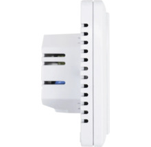 Vizualizare laterală a unui termostat de cameră