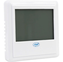 Termostat alb cu afișaj digital și logo PNI