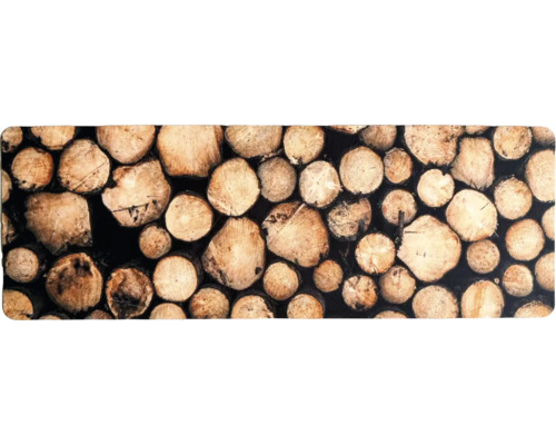 Traversă / covor bucătărie Legno 50x150 cm Stivă de lemne de foc cu bușteni rotunzi de diferite dimensiuni.