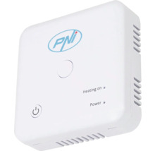 Logo PNI. Regulator de încălzire cu indicator de funcționare și indicator de putere