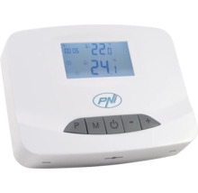 Logo PNI. Termostat de cameră cu afișaj digital.