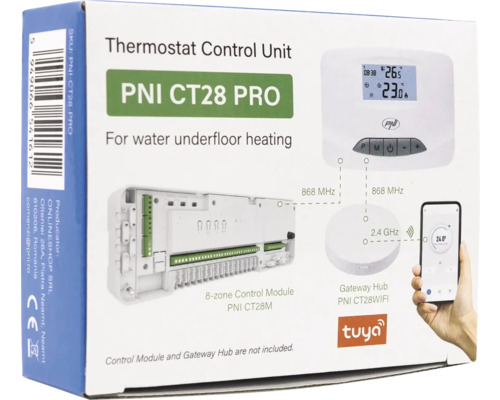 Unitate de control termostat PNI CT28 PRO pentru încălzire prin pardoseală