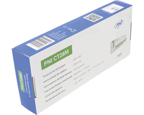 Centru de cablare cu 8 zone PNI CT28M pentru încălzire prin pardoseală cu apă în ambalajul produsului