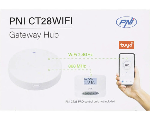 Hub PNI CT28WIFI Gateway cu WiFi 2,4 GHz și frecvență radio de 868 MHz