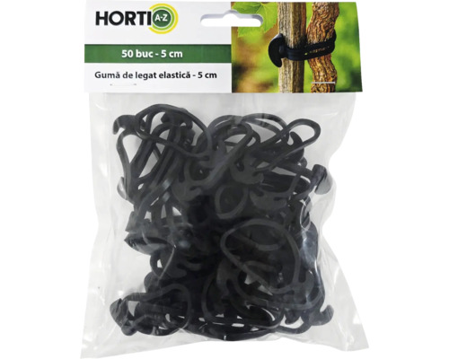 Pachet cu 50 de legături elastice pentru plante cu lungimea de 5 cm