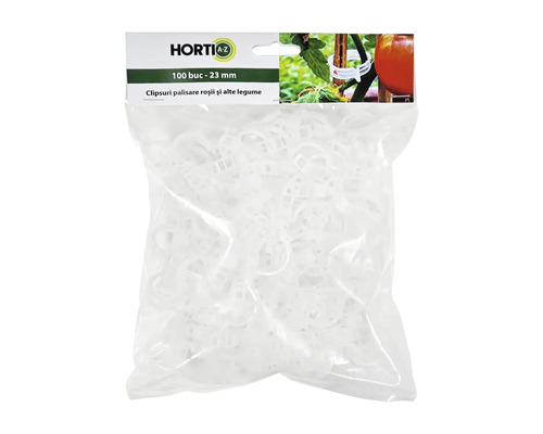 Pachet cu 100 de clipsuri pentru plante cu diametrul de 23 milimetri