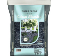 Sac de calcar ornamental albastru, granulație de 15 până la 25 milimetri, 20 kilograme